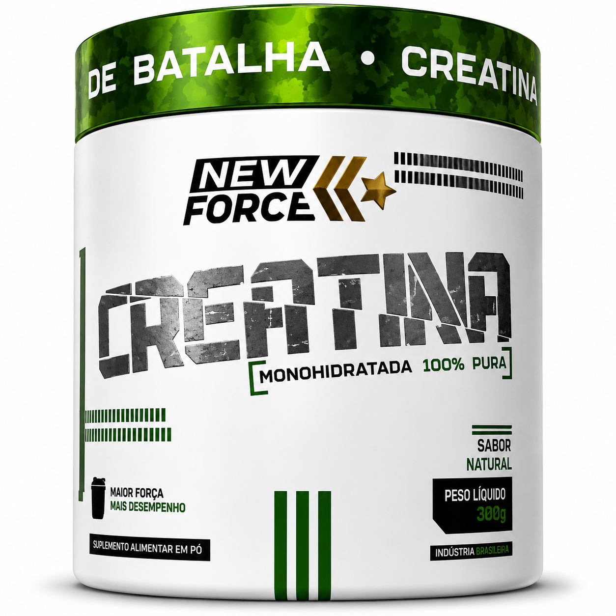 Creatina Monohidratada New Force 300g — Creatina Imperium Suplementos