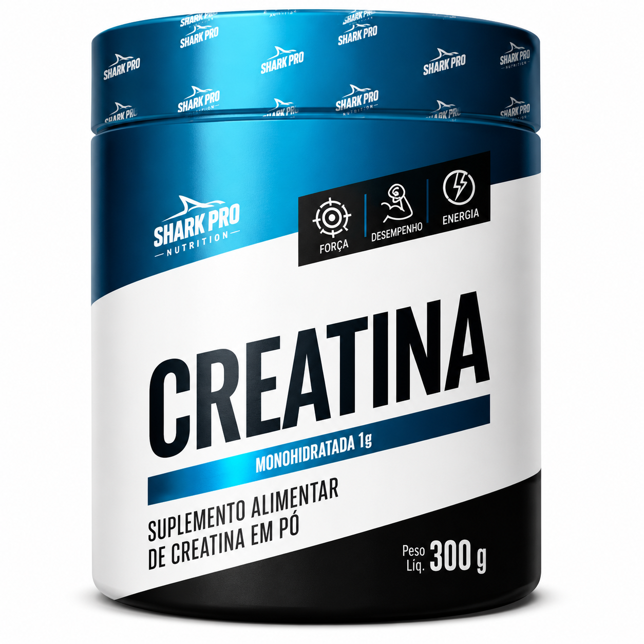 Creatina Monohidratada Shark Pro 300g — Creatina Imperium Suplementos