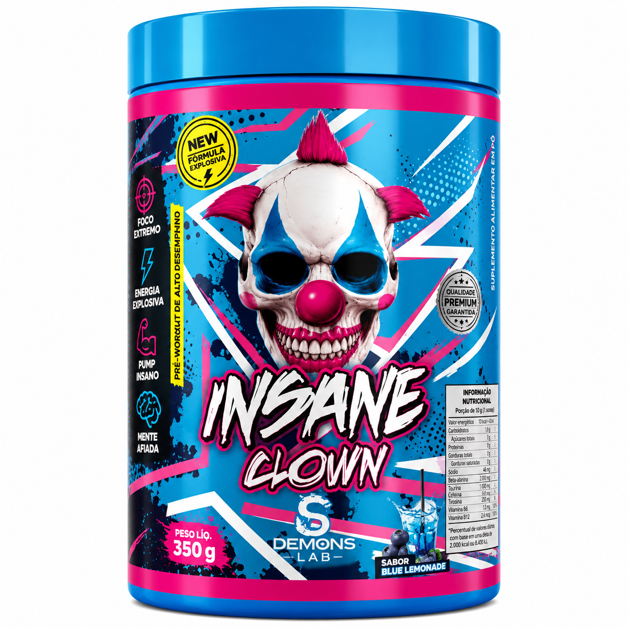Insane Clown Blue Lemonade — Pré-Treino Imperium Suplementos
