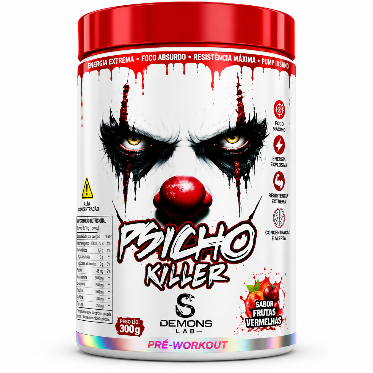 Psicho Killer Frutas Vermelhas — Pré-Treino Imperium Suplementos